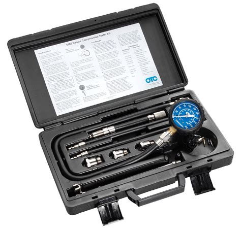 compression tester case|OTC 5605 Deluxe Compression Tester Kit with Carrying Case for .